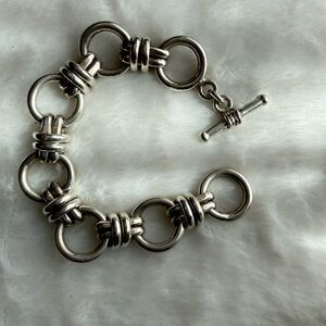 Sterling silver link bracelet